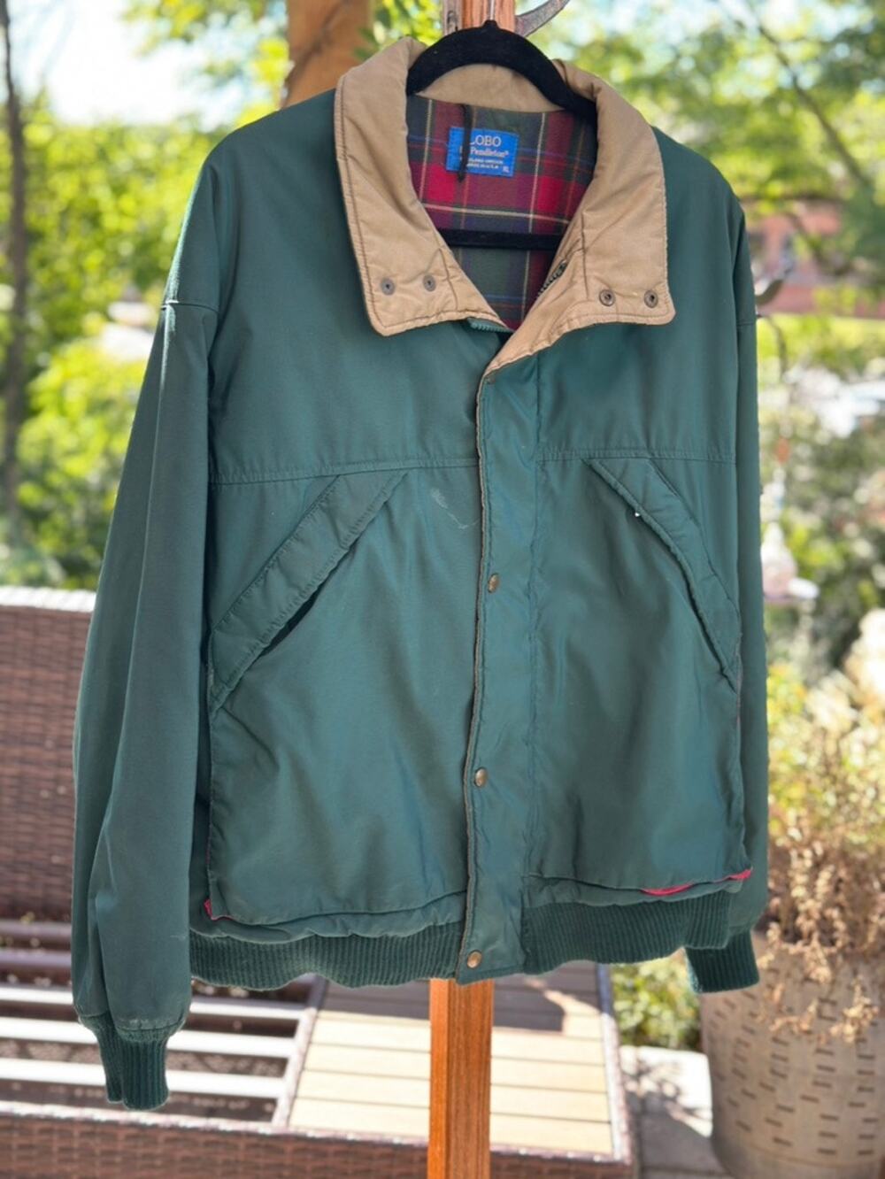 Vintage Lobo by Pendleton Green Jacket Made in USA Size XL